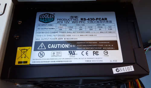400W Coolermaster eXtreme Power RS-430-PCAR Power Supply OEM